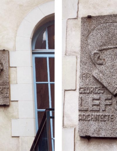 Robert Lefort, bas-relief, 1955, École des Beaux-Arts de Rennes, Rue Hoche