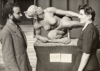 With his wife, Suzanne. Between them, the work for which he won the Premier Prix de Rome.