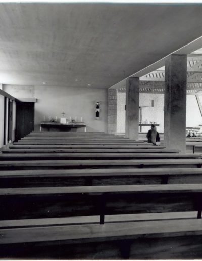 Side aisle with confessionals, Church of Saint Yves