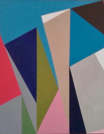 Geometric abstract oil on canvas, 1956