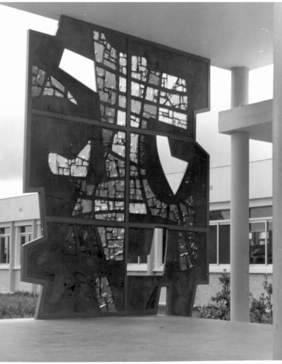 Stained-glass wall, 1968, Collège du Grand Clos, Saint-Brieuc