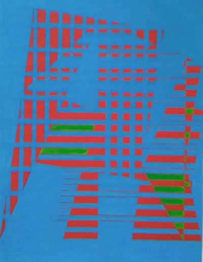 Gestural period, gouache on paper, 1962