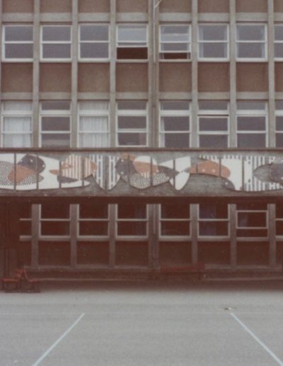 Lintel, mosaic, 1973, Lycée Auguste Pavie, Guingamp