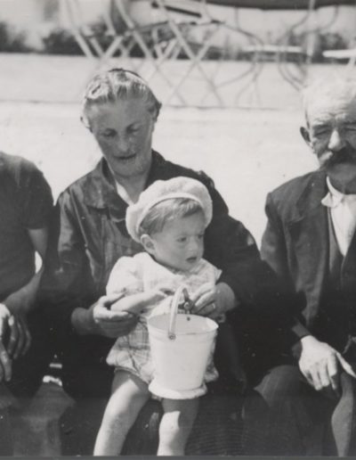 Francis Pellerin with his parents and nephew Joël, 1940