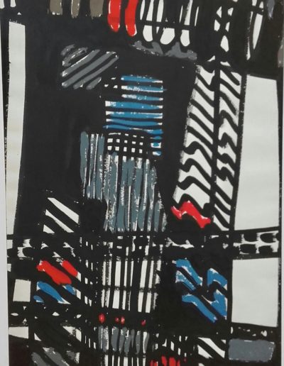 Période gestuelle – Encre de chine de couleur – 1960