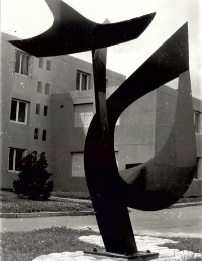 Collège Robert Surcouf – Structure métal noir – Saint-Malo – 1974